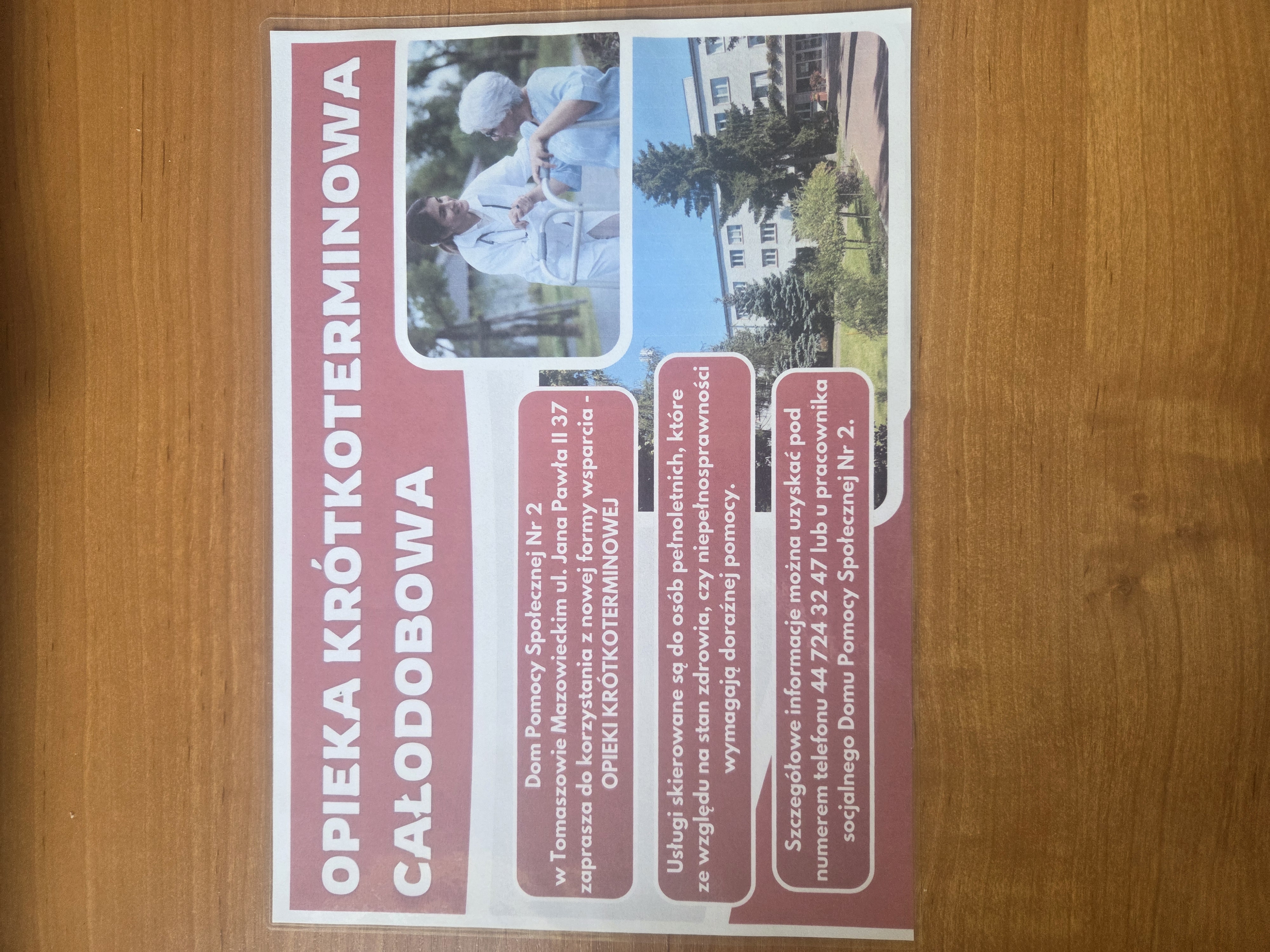 Opieka kr&oacute;tkoterminowa całodobowa